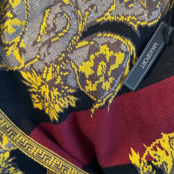 MAXSPORT Sweater/La Cardigan/ color Blac red gold red - Picture 7 of 9